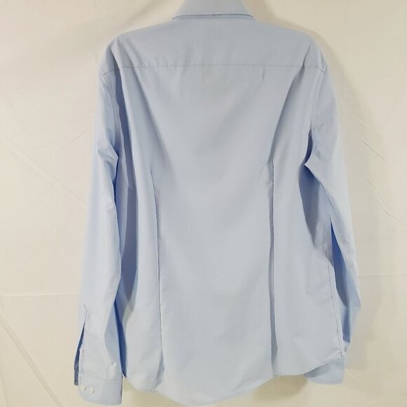 Routine Men’s Slim Fit Blue Button Front Long Sleeve Shirt – Size 2XL NWT - Picture 13 of 14